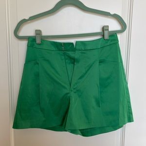 Zara Green Satin Shorts